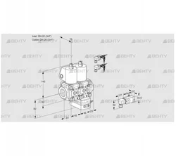 VCG1E20R/20R05NGEWL6/PPPP/-3PP (88104352) Клапан с регулятором соотношения Kromschroder