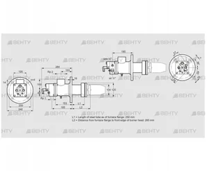 BIC 100RGL-250/285-(77)ER (84033533) Газовая горелка Kromschroder