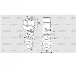 IDR300Z03A100AS/50-60W30TR10 (88303377) Дроссельная заслонка Kromschroder