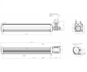 Тангенциальный вентилятор ebmpapst QL3/3000A2-2118LH-455ca