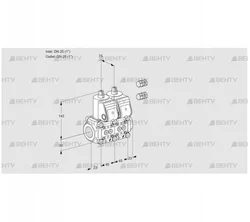 VCS1E25R/25R05NNWR3/PPPP/PPPP (88100264) Сдвоенный газовый клапан Kromschroder