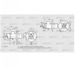 BIO 100RML-450/435-(112)E (84012359) Газовая горелка Kromschroder