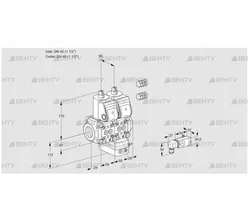 VCG2E40R/40R05NGEWR3/3--3/PP3- (88107272) Клапан с регулятором соотношения Kromschroder