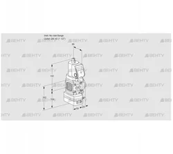 VAV2T-/40N/NQSRAK (88031271) Газовый клапан с регулятором соотношения Kromschroder