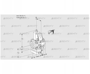 VAH2E25R/25R05HEVKR/MM/PP (88103050) Клапан с регулятором расхода Kromschroder