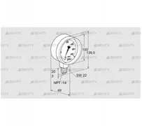 RFM P230TNB100 (03200137) Манометр Kromschroder