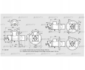 BIO 125HBL-200/135-(9E)E (84099944) Газовая горелка Kromschroder