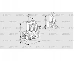 VCS780F05NNKGR3E/PPPP/PPZ- (88203314) Сдвоенный газовый клапан Kromschroder