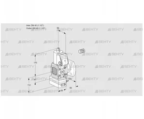 VAH2E40F/40F05FHEWR/PP/PP (88102369) Клапан с регулятором расхода Kromschroder