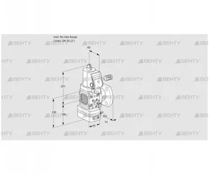 VAV3-/50F/NWSRAK (88030930) Газовый клапан с регулятором соотношения Kromschroder