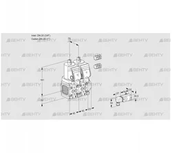 VCS1E20R/25R05FNNWGR3/PPPP/PP2- (88104684) Сдвоенный газовый клапан Kromschroder