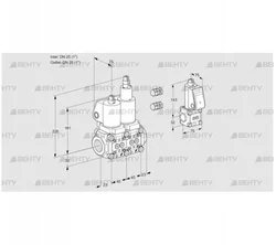 VCS1E25R/25R05NLWSL3/PPBS/PPPP (88104681) Сдвоенный газовый клапан Kromschroder