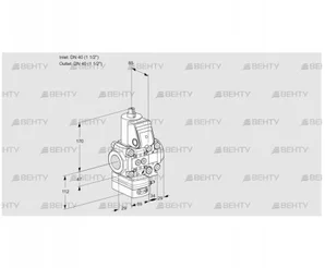 VAH2T40N/40N05HAVQR/PP/PP (88102641) Клапан с регулятором расхода Kromschroder