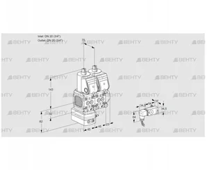 VCG1T20N/20N05FGKNQR/-3PP/PPPP (88103722) Клапан с регулятором соотношения Kromschroder