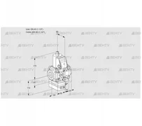 VAH2E40R/40R05HEVWR/PP/PP (88104701) Клапан с регулятором расхода Kromschroder