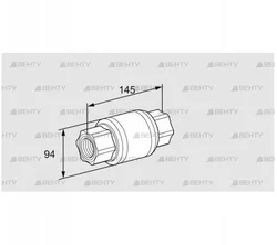 GRS 50R (03150671) Обратный газовый клапан Kromschroder