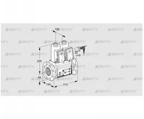 VCS780F05NNKRE/PPPP/PPPP (88203491) Сдвоенный газовый клапан Kromschroder