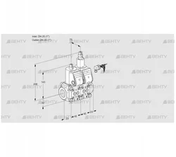 VCS1E25R/25R05NLWR3/PPPP/PPPP (88104087) Сдвоенный газовый клапан Kromschroder