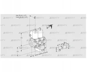 VCG2E40R/40R05NGEWL/2-PP/PPPP (88106013) Клапан с регулятором соотношения Kromschroder