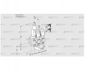 VCH1E25R/25R05LHEWSR8/PPPP/PPPP (88104346) Клапан с регулятором расхода Kromschroder