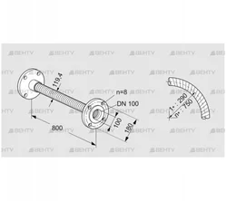 ES 100F800 (03263084) Шланг из нержавеющей стали Kromschroder