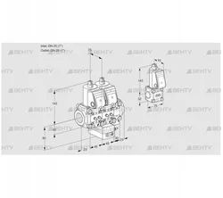 VCH1E25R/25R05NHEVWR/MMMM/PPBS (88106801) Клапан с регулятором расхода Kromschroder