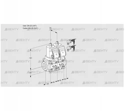 VCS1E20R/20R05NNWGR8/MMMM/PPPP (88106305) Сдвоенный газовый клапан Kromschroder