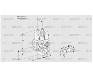 VCH1T20N/20N05NHAQSR/MM-1/PPMM (88100303) Клапан с регулятором расхода Kromschroder