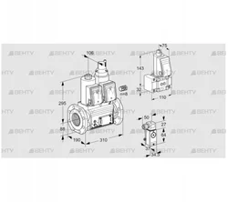 VCS780F05NLWR3E/PMB-/2-EM (88204106) Сдвоенный газовый клапан Kromschroder