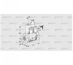 VCS780F05NLKRE/PPPP/PPPP (88207837) Сдвоенный газовый клапан Kromschroder