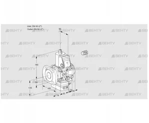 VAD3E50F/50R05D-25VWR/PP/PP (88106255) Газовый клапан с регулятором давления Kromschroder