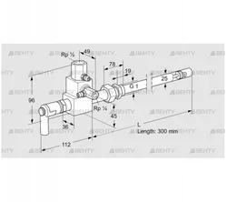 ZMI 25B300R (84234030) Пилотная горелка Kromschroder