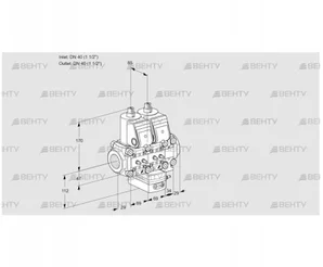 VCG2E40R/40R05NGEVWR/MMMM/PPPP (88107522) Клапан с регулятором соотношения Kromschroder