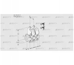 VCS1E25R/25R05NNWR5/PPPP/PPPP (88104802) Сдвоенный газовый клапан Kromschroder