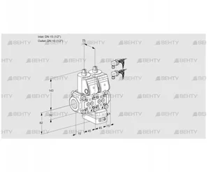 VCH1E15R/15R05NHEKR6/PPPP/PPPP (88102640) Клапан с регулятором расхода Kromschroder