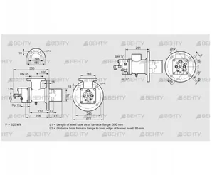 BIO 125HBL-300/85-(9)EB (84099721) Газовая горелка Kromschroder