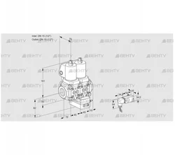 VCG1T15N/15N05NGKQSL/PPPP/2--2 (88105499) Клапан с регулятором соотношения Kromschroder