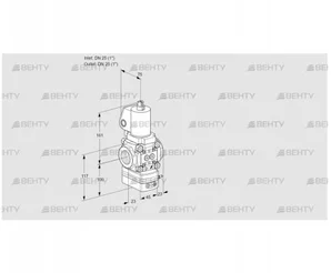 VAV1T25N/NQSLAK (88024269) Газовый клапан с регулятором соотношения Kromschroder