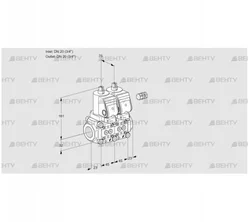 VCS1E20R/20R05NNWGR/PPPP/PPPP (88104871) Сдвоенный газовый клапан Kromschroder