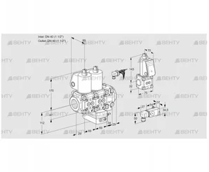 VCG2E40R/40R05NGNVWL/3-ZS/PP3- (88107008) Клапан с регулятором соотношения Kromschroder