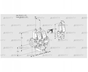 VCG2E40R/40R05NGEVWR/PPPP/PPBS (88107667) Клапан с регулятором соотношения Kromschroder