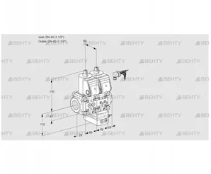 VCG2E40R/40R05NGNKR/PPMM/PPPP (88102976) Клапан с регулятором соотношения Kromschroder