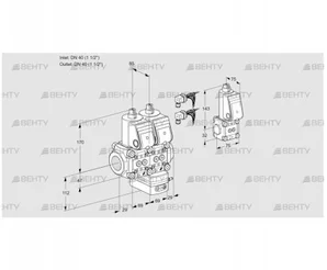 VCG2E40R/40R05NGEWR6/PPPP/PPBS (88104930) Клапан с регулятором соотношения Kromschroder