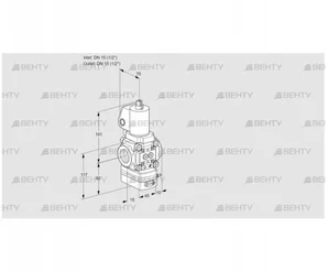 VAD1T15N/NQGL-25B (88034179) Газовый клапан с регулятором давления Kromschroder