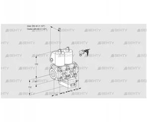 VCG2E40R/40R05NGKWL/PPPP/MMPP (88105063) Клапан с регулятором соотношения Kromschroder