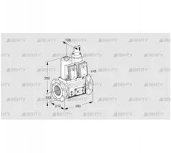 VCS8T100A05NLQRE/PPPP/PPPP (88202855) Сдвоенный газовый клапан Kromschroder