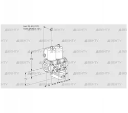 VCG2E40R/40R05NGEWL/PPPP/MMMM (88104221) Клапан с регулятором соотношения Kromschroder