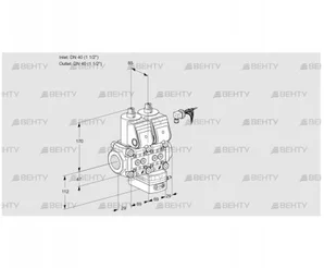 VCG2E40R/40R05NGNWR/PPPP/PPPP (88104584) Клапан с регулятором соотношения Kromschroder