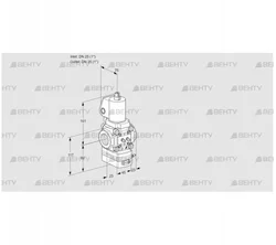 VAG1T25N/NQGLAA (88032403) Газовый клапан с регулятором соотношения Kromschroder