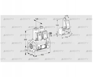 VCS9125F05NNAR3E/PPZ-/PPPP (88205175) Сдвоенный газовый клапан Kromschroder